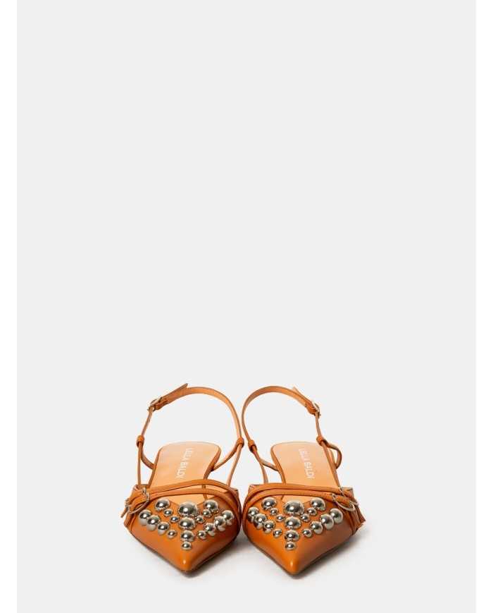 LELLA BALDI Sandalo slingback in pelle