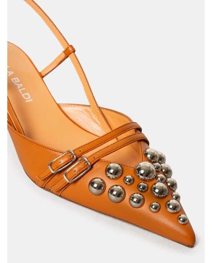 LELLA BALDI Sandalo slingback in pelle