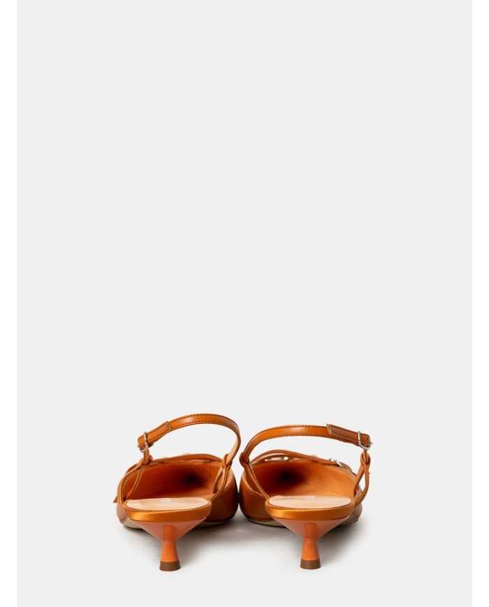 LELLA BALDI Sandalo slingback in pelle