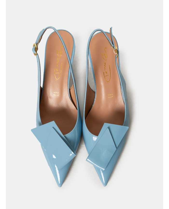 BIANCA DI' Sandalo slingback in vernice