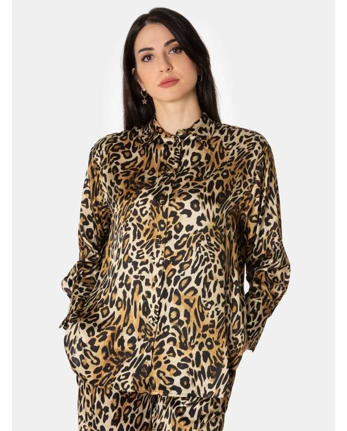 BEATRICE B Camicia over in viscosa stampata