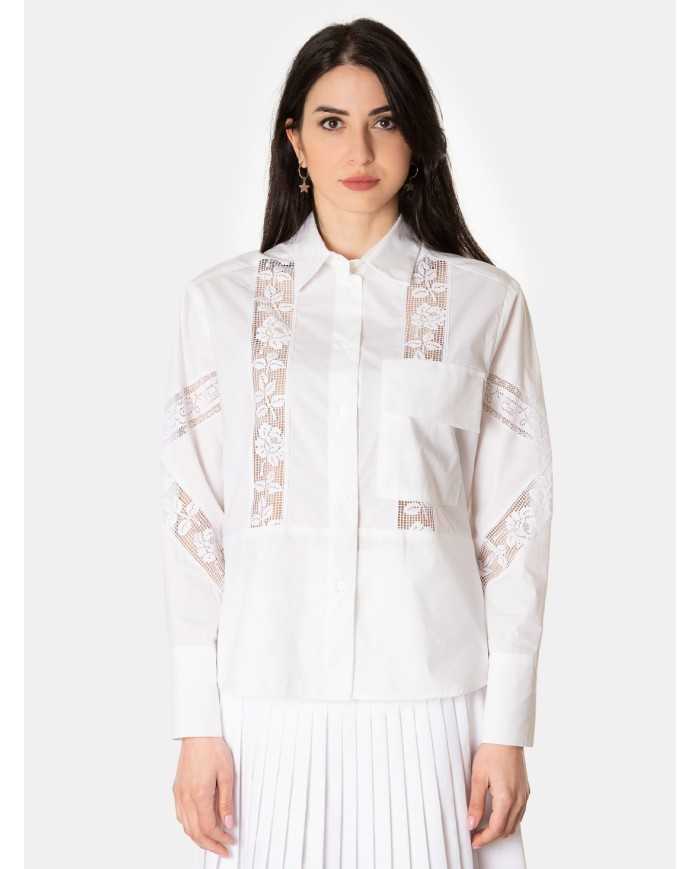 BEATRICE B Camicia con inserto in pizzo