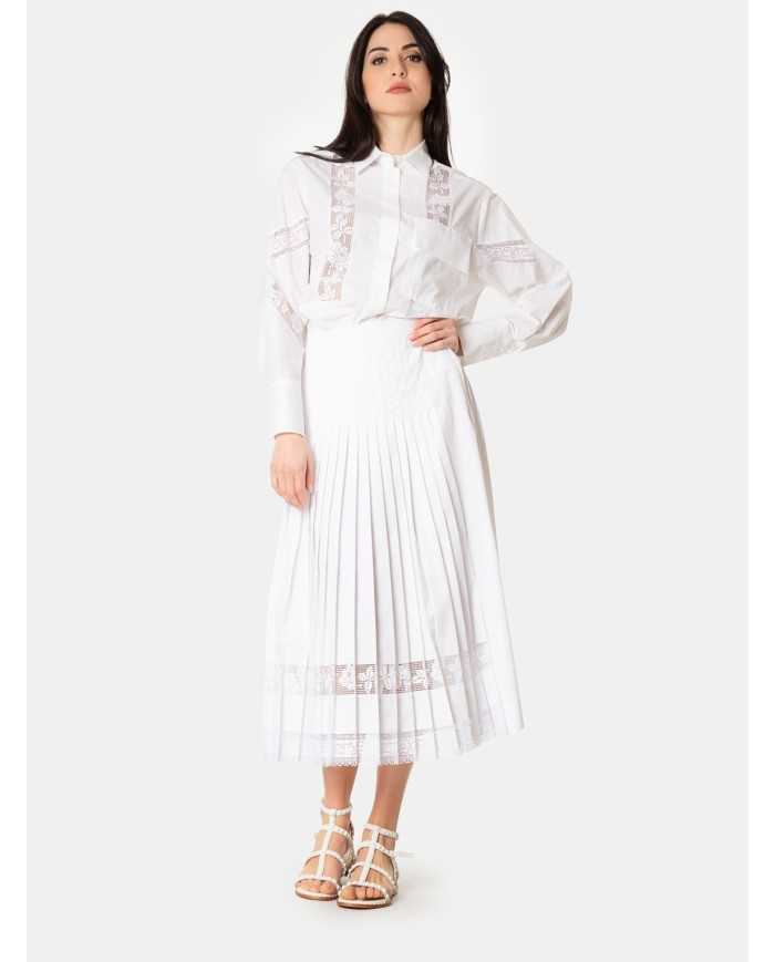 BEATRICE B Camicia con inserto in pizzo