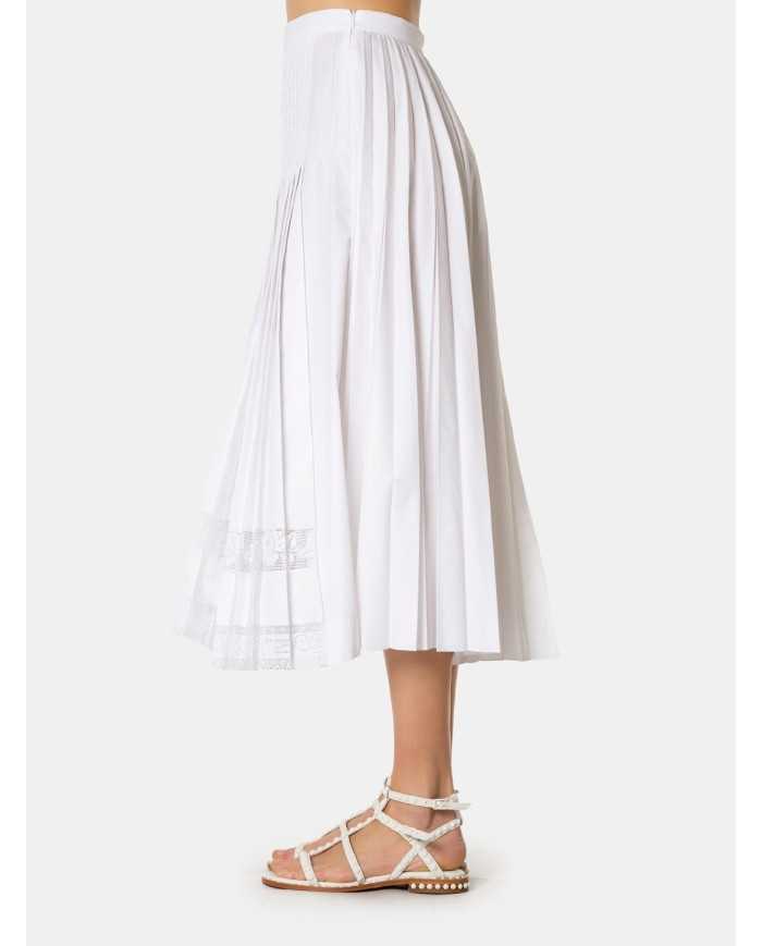 BEATRICE B Gonna plissettata con pizzo