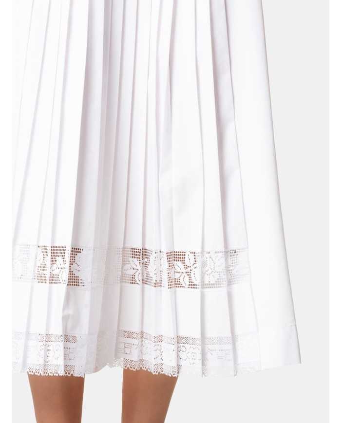 BEATRICE B Gonna plissettata con pizzo