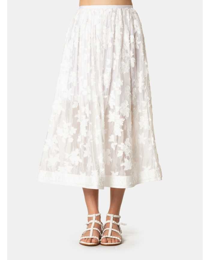 BEATRICE B Gonna con inserti floreali