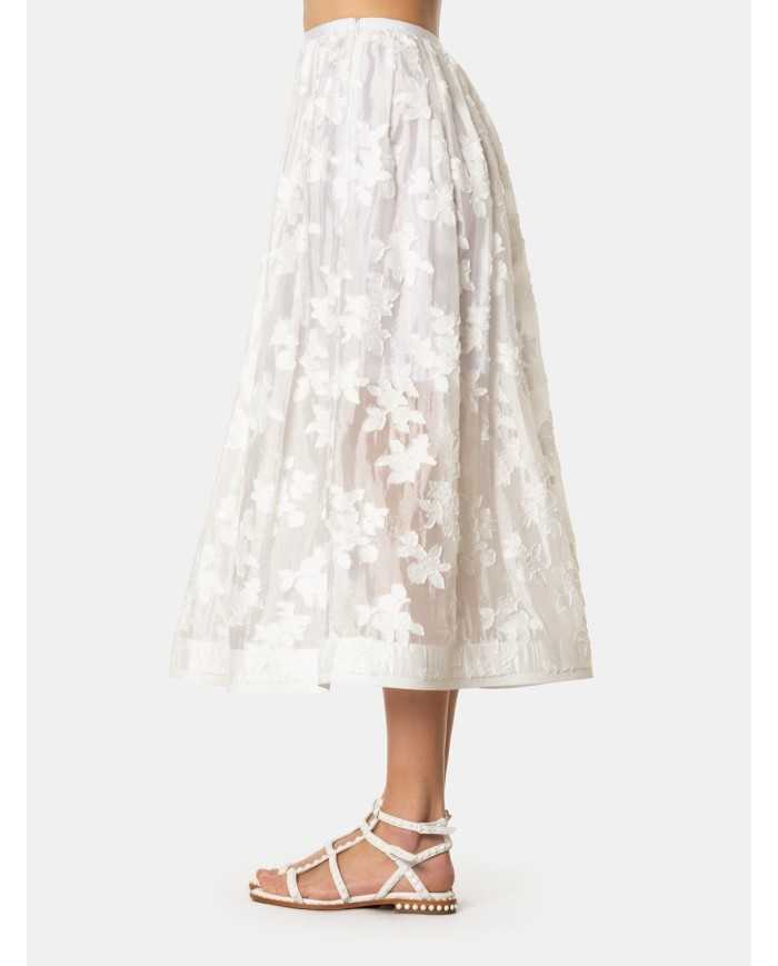 BEATRICE B Gonna con inserti floreali