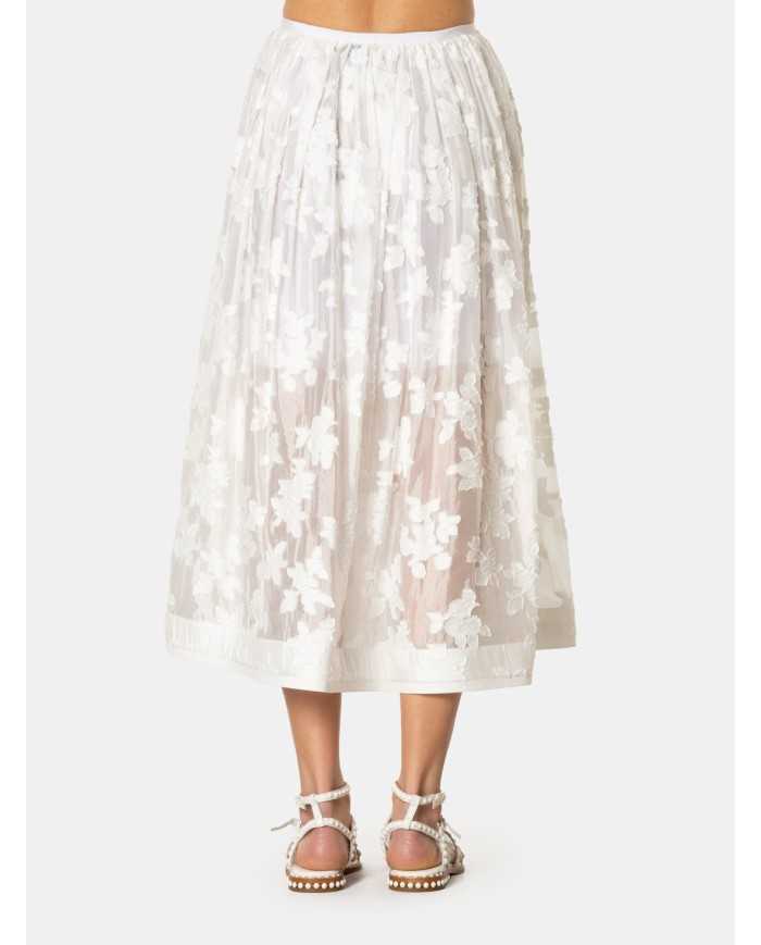 BEATRICE B Gonna con inserti floreali