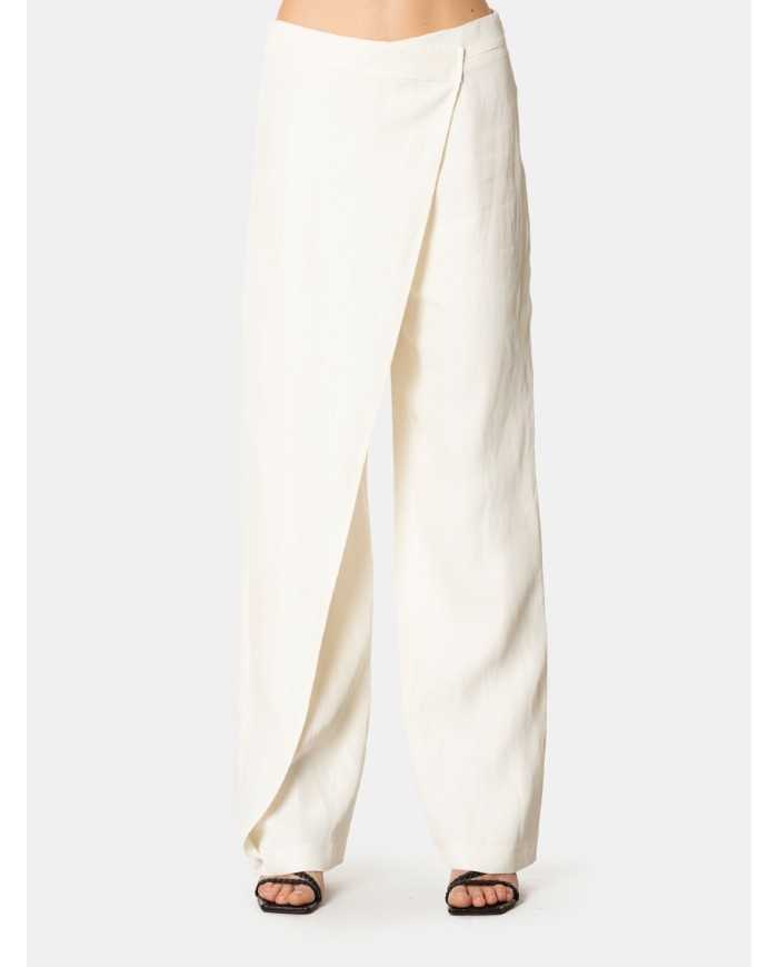 LIVIANA CONTI Pantalone ampio in lino