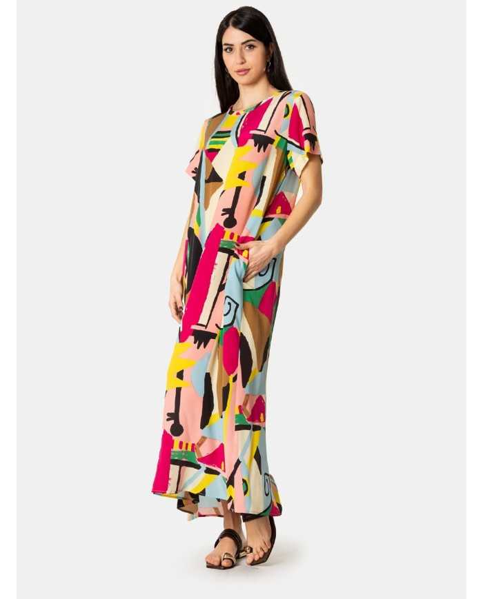 MAXMARA WEEKEND Abito a fantasia in seta