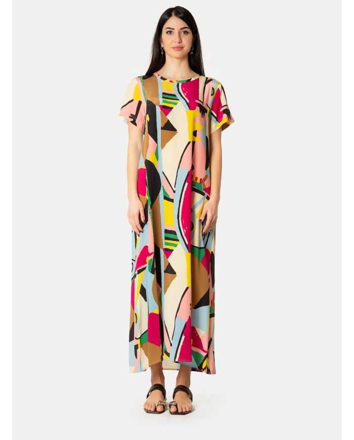 MAXMARA WEEKEND Abito a fantasia in seta