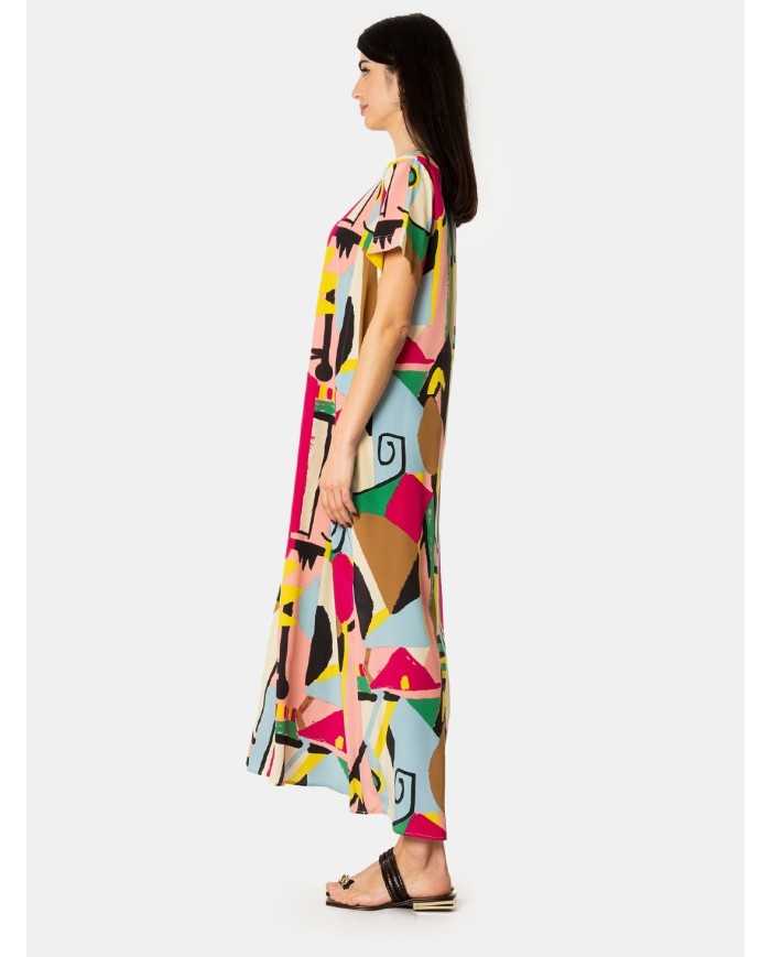 MAXMARA WEEKEND Abito a fantasia in seta