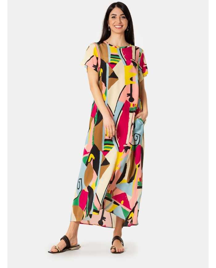 MAXMARA WEEKEND Abito a fantasia in seta