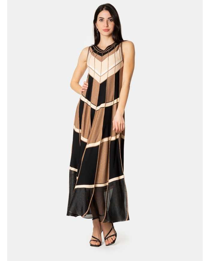 D.EXTERIOR Abito con intarsio