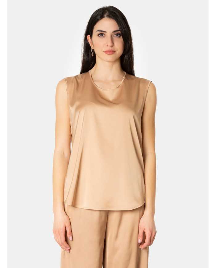 D.EXTERIOR Top in raso fluido