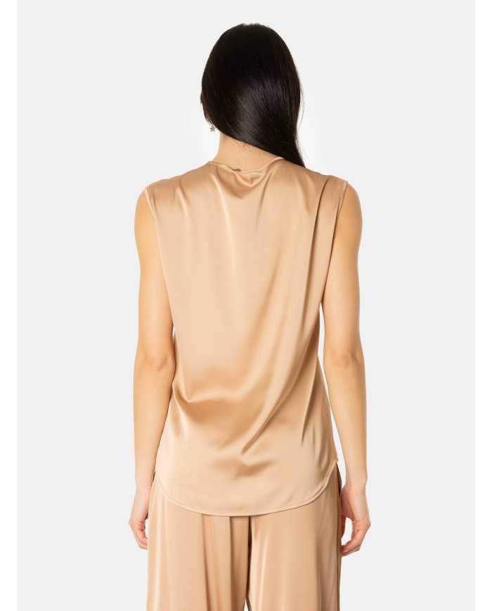 D.EXTERIOR Top in raso fluido