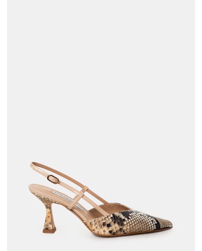 FRANCESCO SACCO Sandalo slingback in pitone