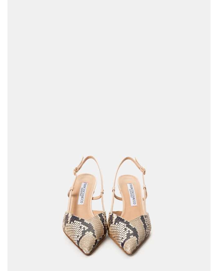 FRANCESCO SACCO Sandalo slingback in pitone