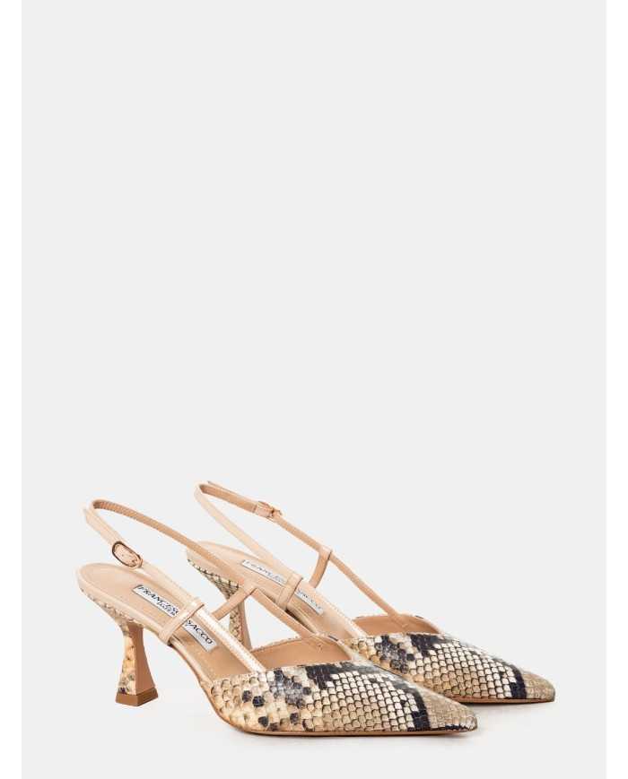 FRANCESCO SACCO Sandalo slingback in pitone