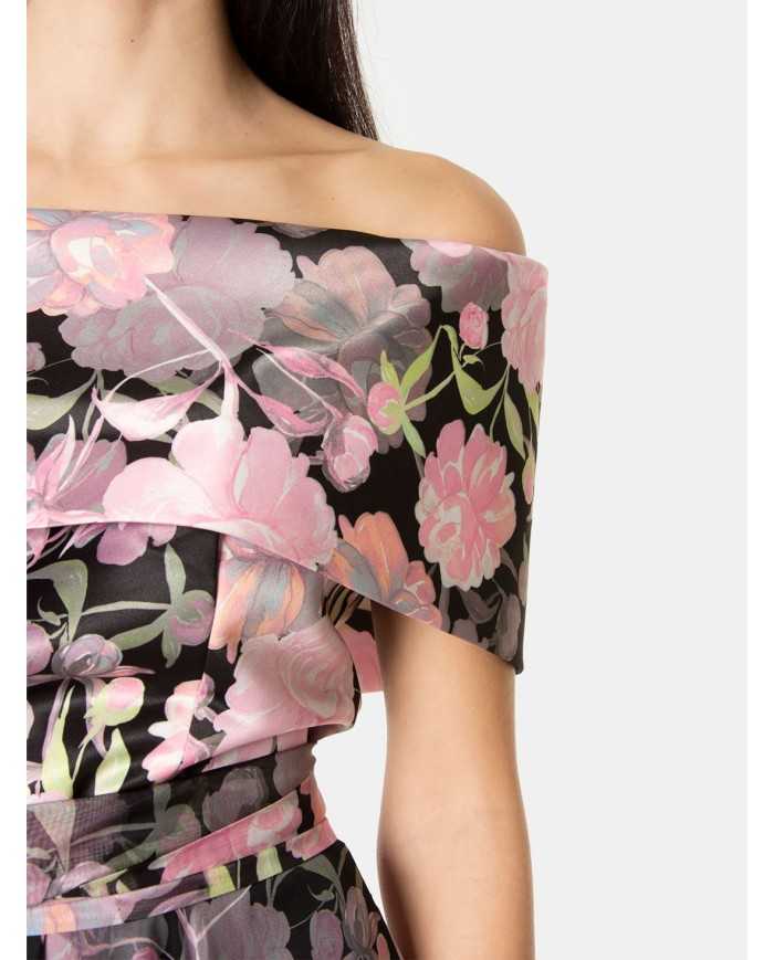 GIADACURTI Resort Abito rever duchesse chiffon