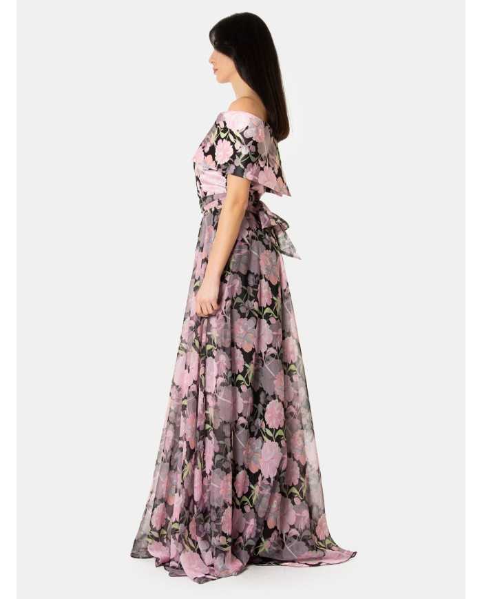 GIADACURTI Resort Abito rever duchesse chiffon