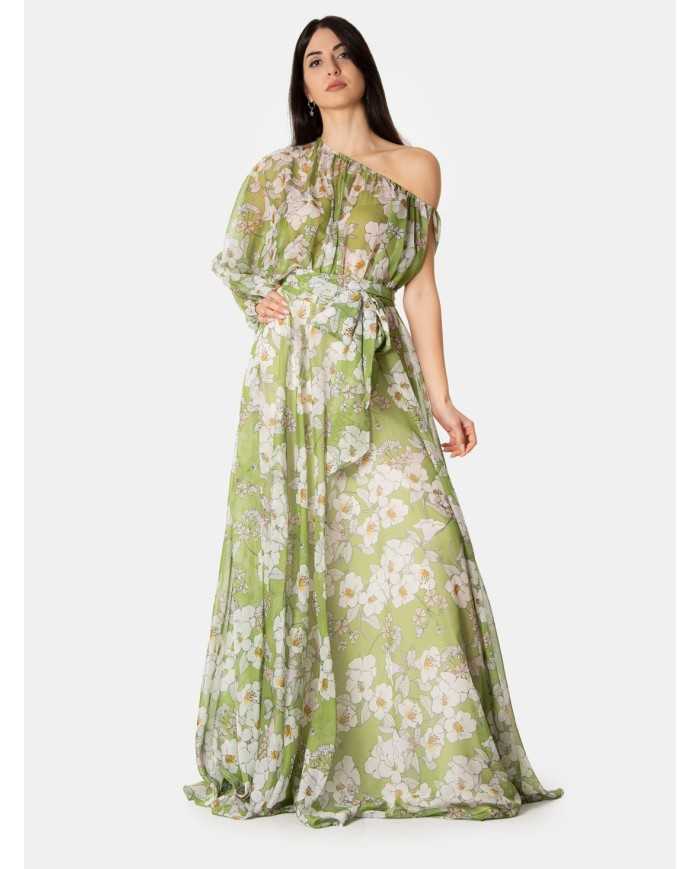 GIADACURTI Resort Abito chiffon monospalla