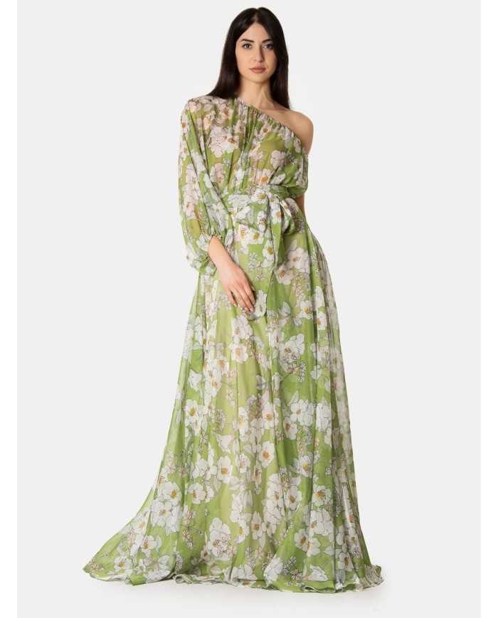 GIADACURTI Resort Abito chiffon monospalla