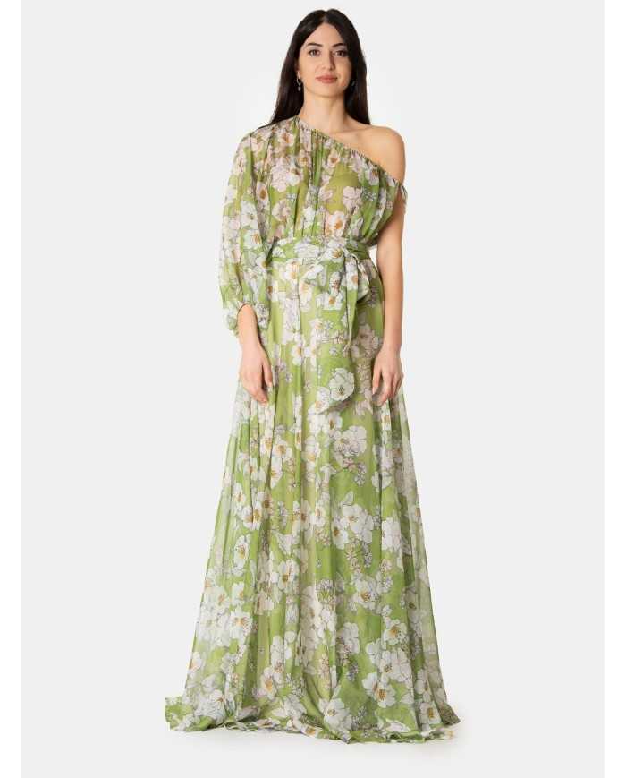 GIADACURTI Resort Abito chiffon monospalla