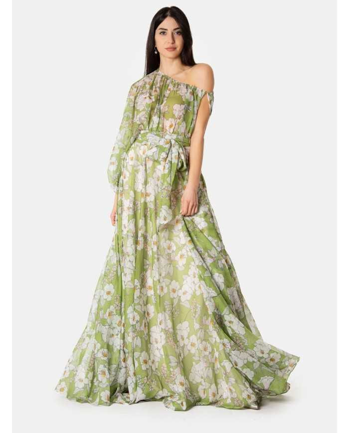 GIADACURTI Resort Abito chiffon monospalla