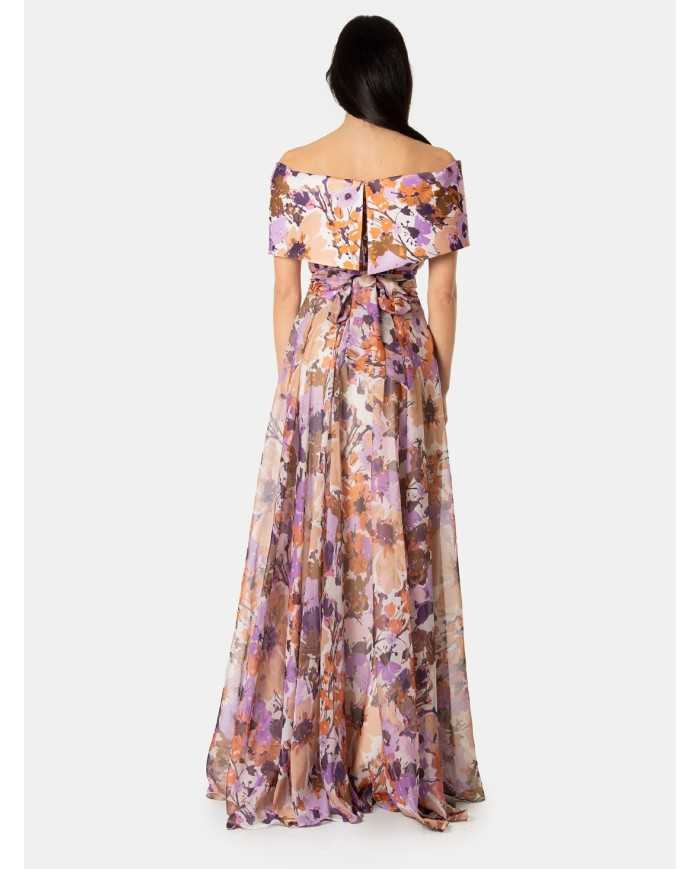 GIADACURTI Resort Abito rever duchesse chiffon