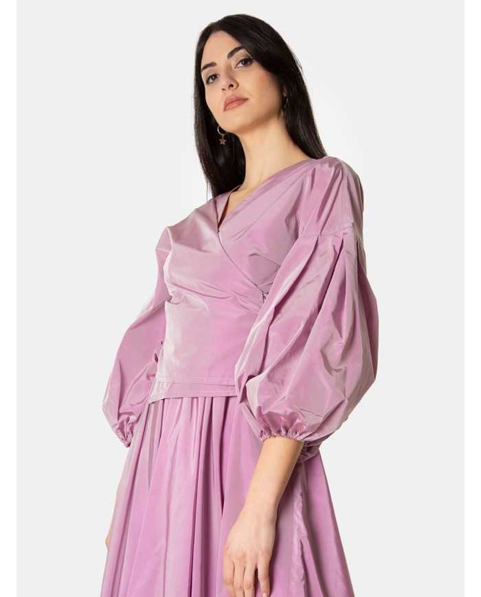 GIADACURTI Resort Camicia incrocio couture taffetà