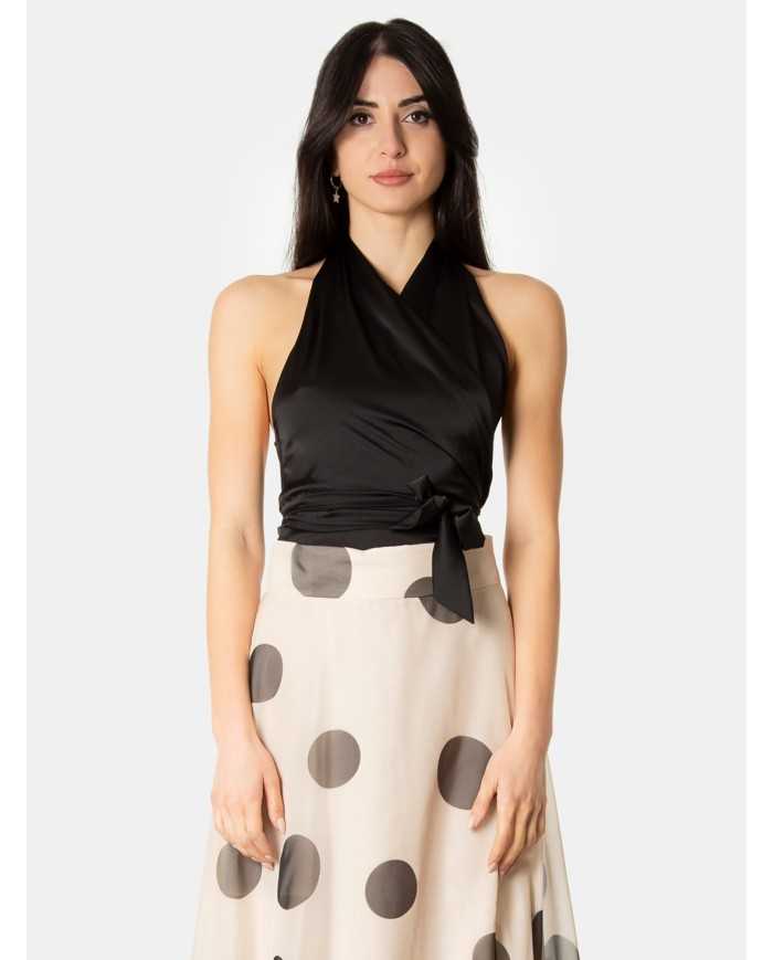 GIADACURTI Resort Top scollo americana