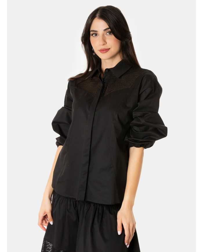 JIJIL Camicia con rete traforata