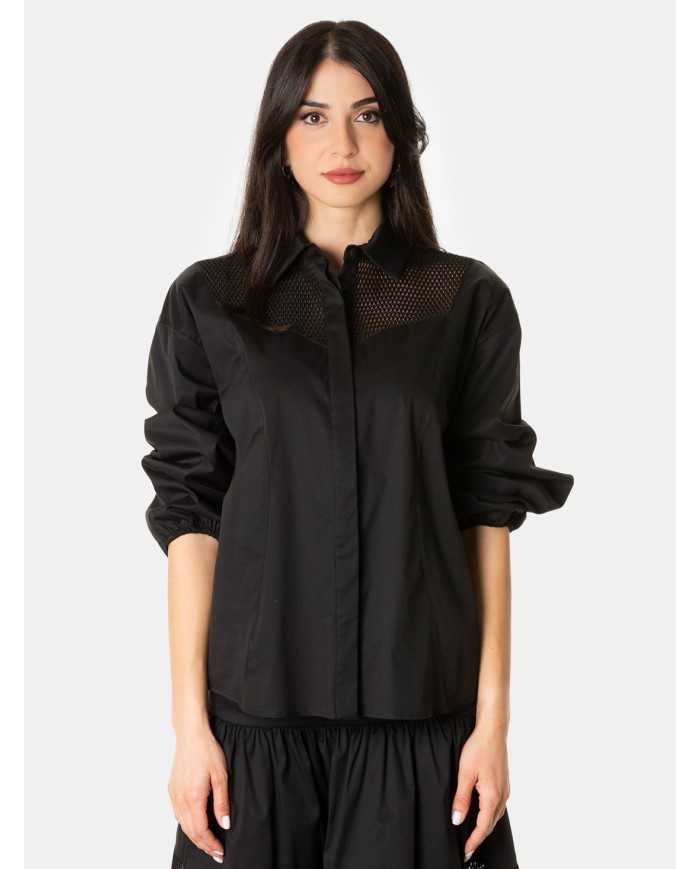 JIJIL Camicia con rete traforata