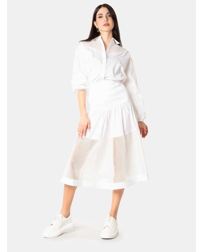 JIJIL Camicia con rete traforata