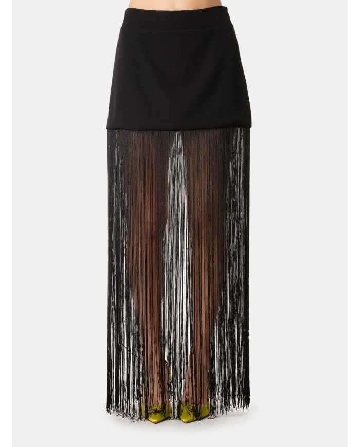 JIJIL Gonna con frange lunghe