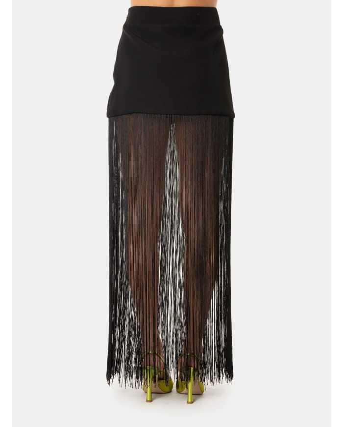 JIJIL Gonna con frange lunghe