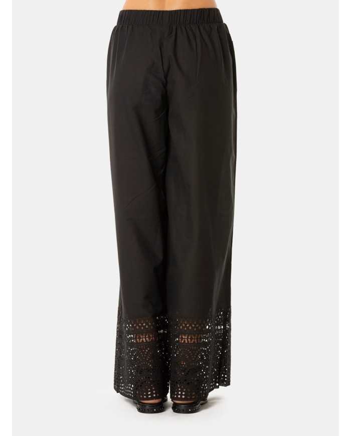 JIJIL Pantalone ampio con pizzo sul fondo