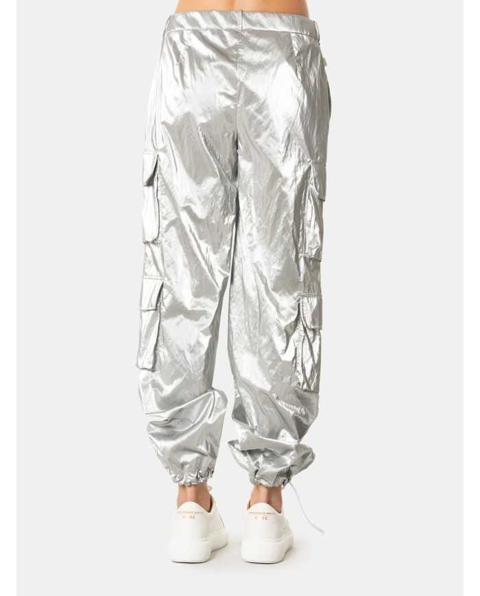 JIJIL Pantalone cargo laminato