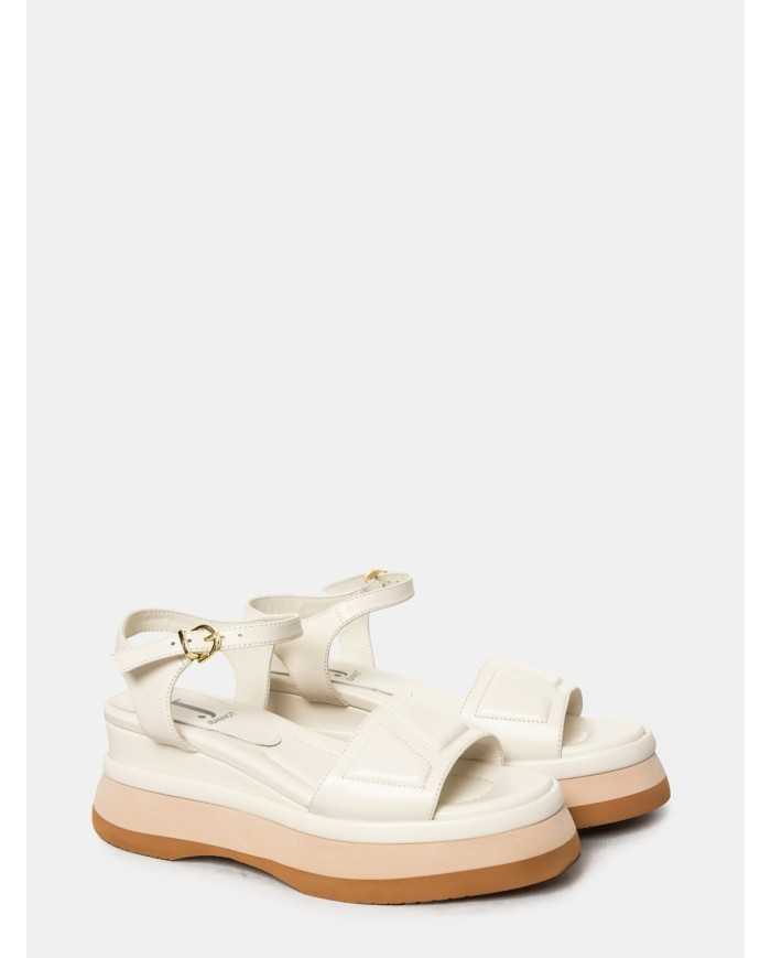 JEANNOT Sandalo zeppa in pelle