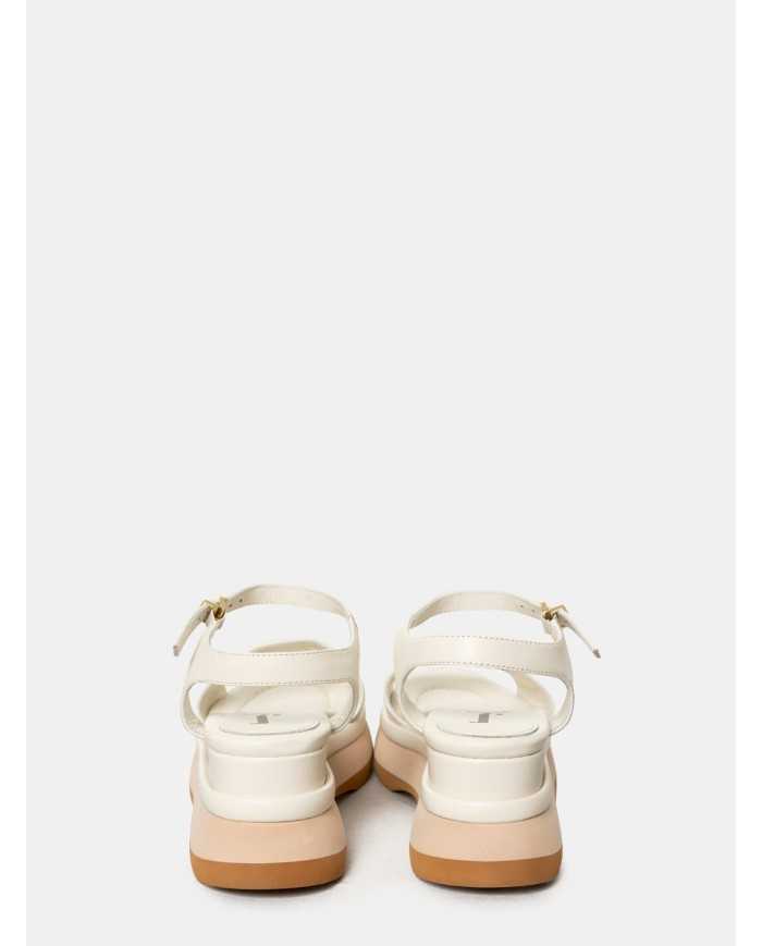 JEANNOT Sandalo zeppa in pelle