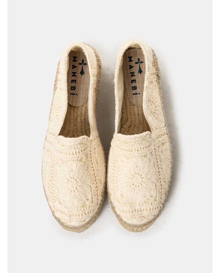 MANEBì Espadrillas cotton crochet