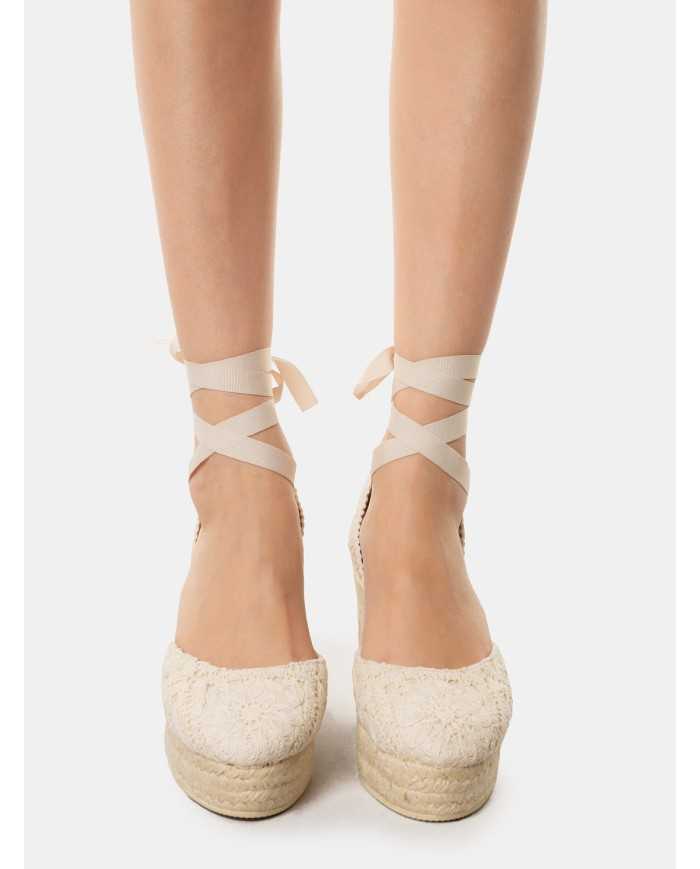 MANEBì Espadrillas cotton crochet