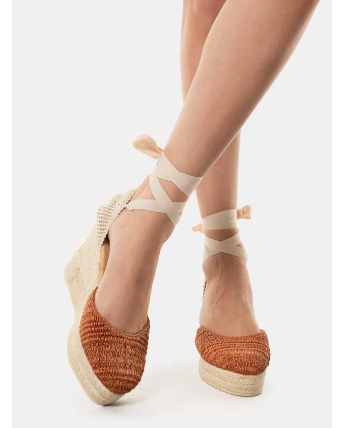 MANEBì Espadrillas raffia stripes