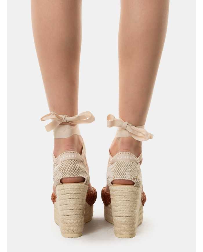 MANEBì Espadrillas raffia stripes