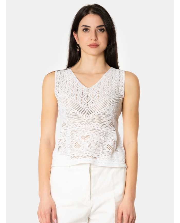 D.EXTERIOR Top pizzo con fiore