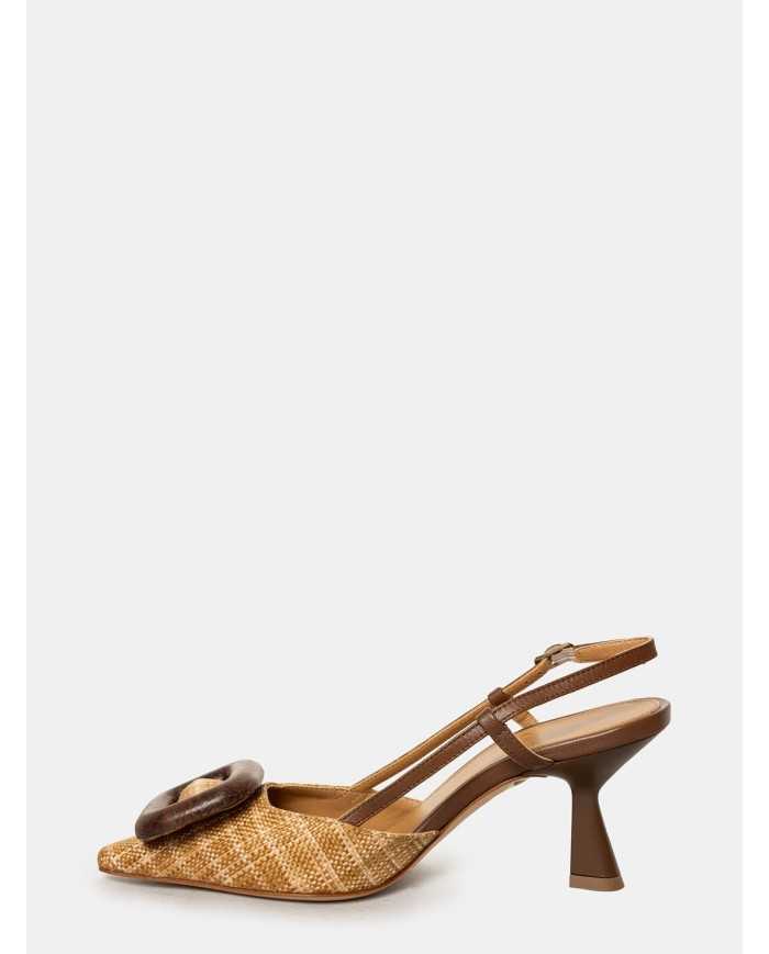 CHANTAL Sandalo slingback in rafia