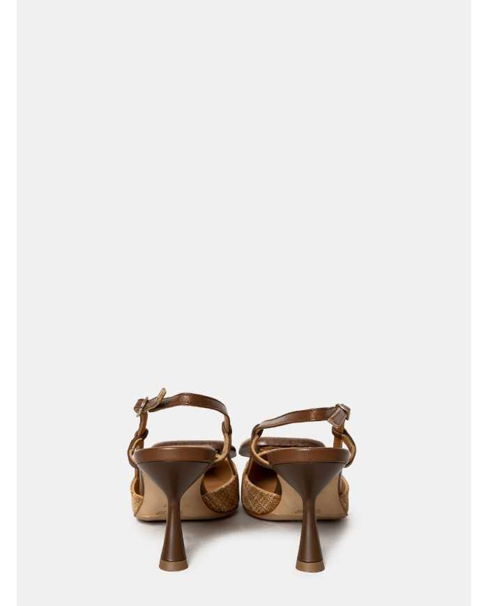 CHANTAL Sandalo slingback in rafia