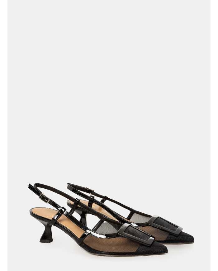 CHANTAL Sandalo slingback con rete