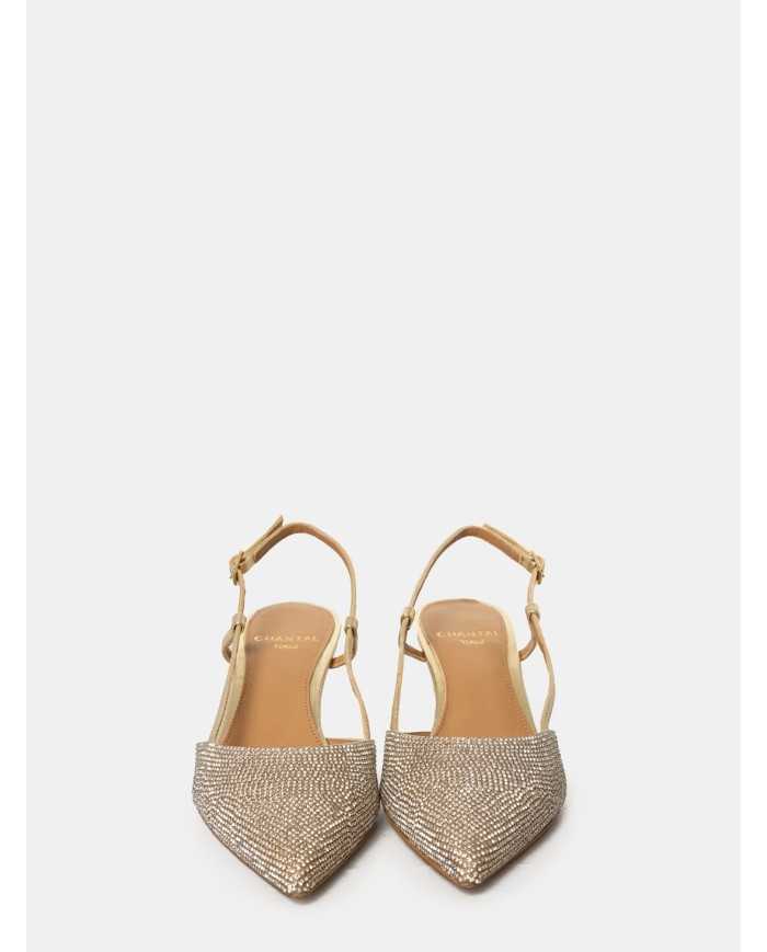CHANTAL Sandalo slingback con strass